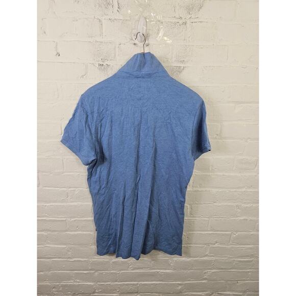 Bonobos Women's Slim Fit Collared Neck Polo Shirt Short Sleeve Blue Size Large - Picture 2 of 4